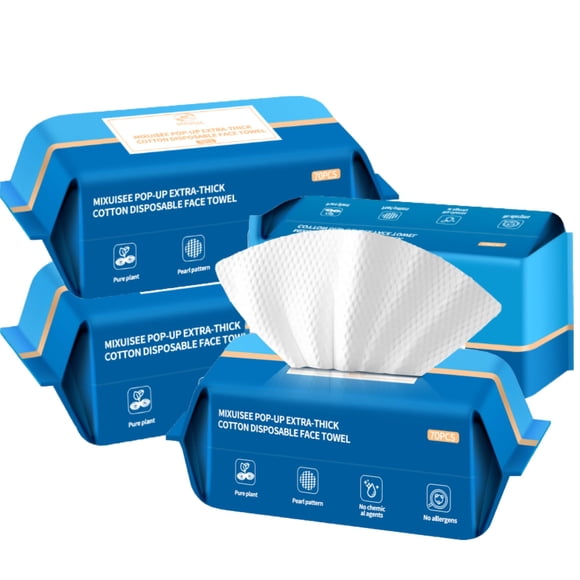 Toalla Facial Desechable MIXUISEE 100% Algodón Gruesa y Suave
