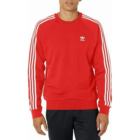 adidas Originals mens Adicolor Classics 3-stripes Crew - X-Large Better Scarlet