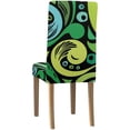 thumbnail image 4 of Funda protectora para silla ABPHQTO con diseño de hojas abstractas Juego de 6, 4 of 4