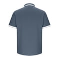 thumbnail image 4 of Men's Polos Short Sleeve WIth Pocket Fashion Comfy Solid Short Sleeve Turndown Collar Regular Casual Shirt, 4 of 6