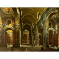 thumbnail image 3 of Paolo Panini, Giovanni 14x12 Black Modern Framed Museum Art Print Titled - The interior of St Peters, Rome, 3 of 5