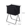 thumbnail image 7 of Yamazaki Home Elevated Laundry Hamper, Black, Steel, 9.8 gallons, 35 liters, Supports 11 pounds, Collapsible, Handles, No Assembly, 7 of 7