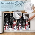 thumbnail image 5 of Black Christmas Cabinet Curtain 35"Wx35"L, Dustproof Under Sink Skirt with Self Adhesive Tape, Winter Snowman Xmas Tree Snowflake Cabinet Curtain Cover for Kitchen Sink, Bathroom Vanity, Laundry Room, 5 of 9