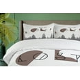 thumbnail image 4 of Ambesonne Adventure Duvet Cover Sets, Inspirational Vintage, 2-Queen, Umber Grey White, 4 of 7