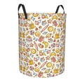 thumbnail image 2 of Qekee Coffee Donuts print Laundry Hamper Basket, Hamper Basket for Blanket Storage, Nursery Clothes Hamper for Laundry in Bedroom, 2 of 8