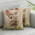 thumbnail image 3 of nygtbtfer Pillow Decorative Throw Pillows Colorful Flower Rabbit Spring Decorations for Farmhouse Home Sofa Couch White, 3 of 7
