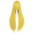 thumbnail image 3 of Peluca ANOGOL amarilla de 80 cm de largo, recta, sintética, para mujer, 3 of 7