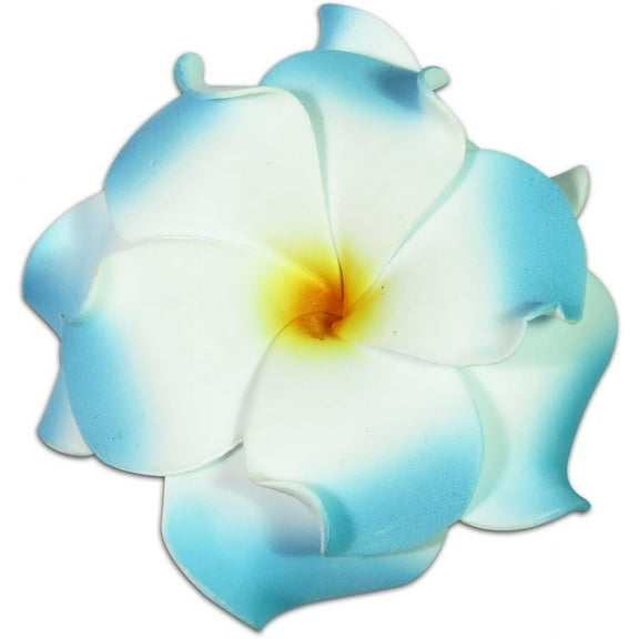 Hi Jewelry Foam Hair Clip Double White-Blue Hair Accessory