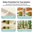 thumbnail image 3 of Cactus Travel-Portable Square Jewelry Organizer Storage Box - Rings, Earrings, Necklaces, and Bracelets Holder for Girls and Women, 3 of 6