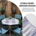 thumbnail image 2 of Purple Plaid Round Tablecloth for 55-60 Inch Tables,Fitted Table Cover with Elastic Edge,Spring Summer Farmhouse Buffalo Checkered Waterproof Outdoor Table Cloth Protector for Patio Garden Dinner, 2 of 9