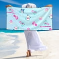 thumbnail image 4 of Lsque Sanrio Pattern Microfiber Bath Beach Towel Silver Fox Velvet Beach Towel Oversized Quick Dry Absorbent for Pool Swimming Bathroom 27.5x55in, 4 of 5