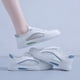thumbnail image 2 of Nuevas zapatillas de deporte para mujer, zapatos vulcanizados transpirables a la moda, zapatos de plataforma de Pu para mujer, zapatos informales con cordones blancos, zapatos de mujer sneakers35 Gao Jinjia LED, 2 of 2