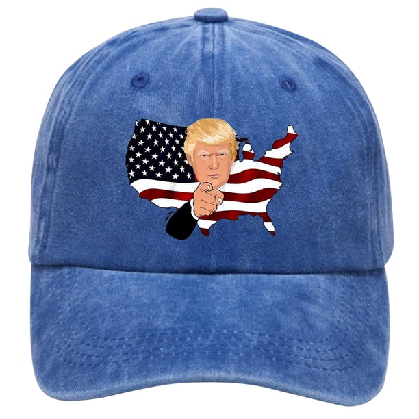 Béisbol Trump Dibujos Animados Sombrero Algodón Ajustable para Mujer