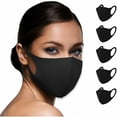 thumbnail image 1 of Mascarillas de Tela Lavables Mascarillas Unisex de una Sola Capa Mascarillas de Tela Reutilizables para Adultos, Niños, Negro - Paquete de 10, 1 of 5