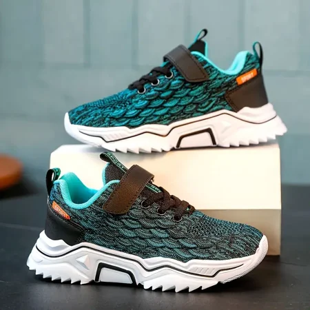 

Kids Boys Sneakers Hook And Loop Fastener Sports Shoes Outdoor Running Walking
