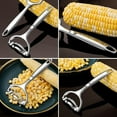 thumbnail image 5 of Corn On The Cob Remover Long Handle Stainless Steel Corn Stripping Tool, Corn Peeler For Corn On The Cob, Corn Cutter To Cut Corn Off The Cob,Stainless Steel Corn Stripper Tool (2PCS), 5 of 10