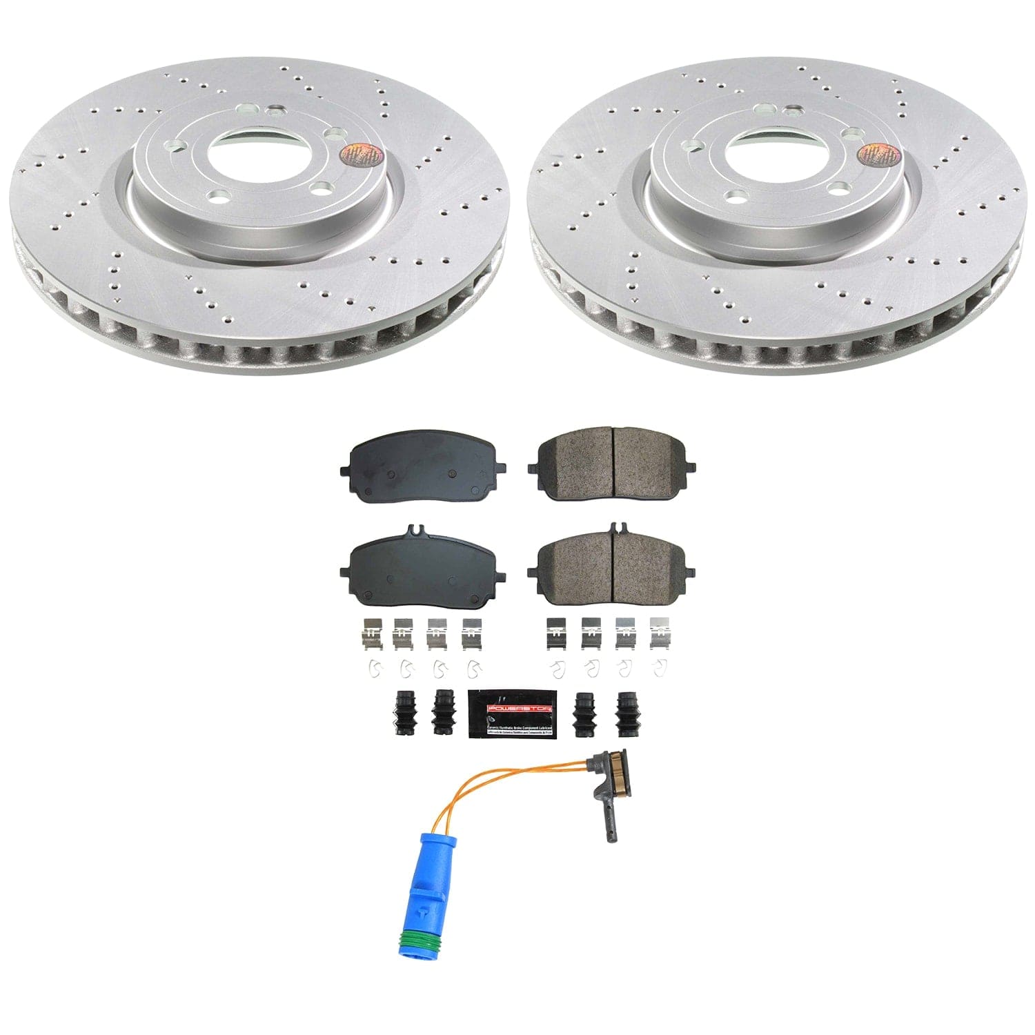 PowerStop Front Z23 Evolution Brake Pad and Coated Rotor Kit for Mercedes-Benz A220 2019-22, Mercedes-Benz CLA250 2020-24, CRK9204