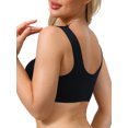 thumbnail image 3 of INSPIRE CHIC Women's Lace Front Closure Push Up Wirefree Bras with Nonadjustable Straps Small Black, 3 of 5