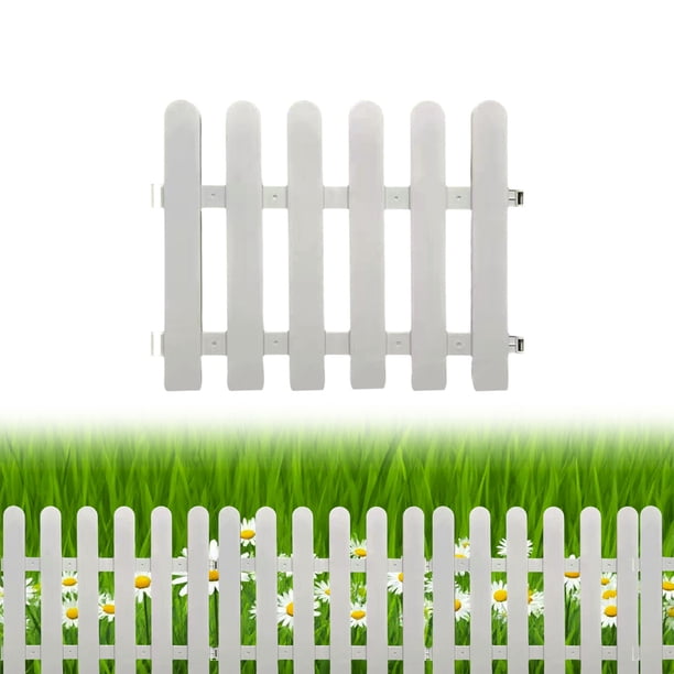 HWRETIE - Borde de plástico para valla de jardín,paneles decorativos blancos para parterres,jardines o divisores de plantas