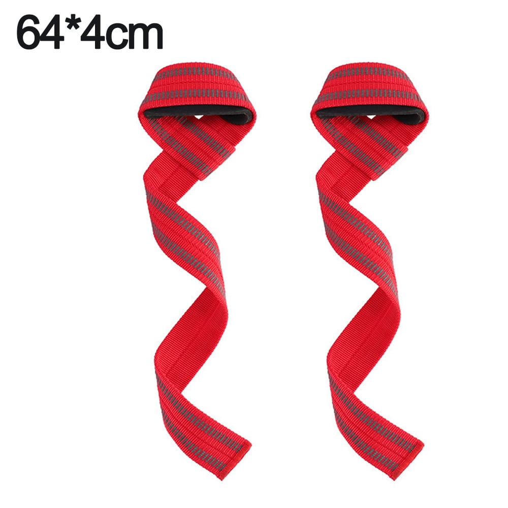 Lifting Straps for Weightlifting - Straps Lifting Wrist Straps for Men & Women with Protection Padding - red