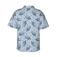 thumbnail image 3 of Balery Cute Ice Cream Print Men's Hawaiian Shirts Short Sleeve Beach Shirt Relaxed Fit Vacation Button Down Shirts-, 3 of 9