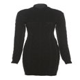 thumbnail image 3 of EIMELI Pull à Col Roulé pour Femmes Manches Longues Dos Nu Ajusté Robes Tricotées, 3 of 6