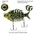 thumbnail image 5 of Bassdash SwimPanfish 2.5”/0.34oz Hard Bluegill Swimbaits Multi Jointed Topwater Trout Bass Fishing Crank Lure for Freshwater and Saltwater, 5 of 6