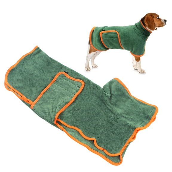 Dog Drying Coat,Towelling Drying Coat,Dog Drying Robe Fast Drying Water Absorption Keep Warm Pet Bathrobe For Puppy Large Dogs,Puppy Towelling Bathing Accessories For Small Medium Large Dog [m-green]