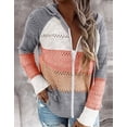 thumbnail image 2 of Alsol Lamesa Sweatshirt for Women Lightweight Color Block Zip-up Hoodies Jacket for Women with Adjustable Drawstring, 2 of 4