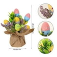 thumbnail image 3 of Modern Home Decor, Easter Cuttings Colored Egg Pattern Printing Foam Egg Decoration Festival Simulation Egg Card Insertion Scene Layout, 3 of 5