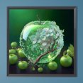 thumbnail image 1 of Pintura De Diamante 5D DIY Taladro Redondo Completo Kit De Manzana De Cristal Decoración 40x40cm Verde, 1 of 9