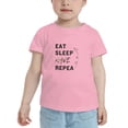 thumbnail image 2 of Eat Sleep Rave Repeat Cute Toddler T-Shirts for Boys Girls (Pink, 5/6T), 2 of 5