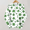 thumbnail image 6 of Craaazy Womens Loose St. Patricks Day Green Theme Leisure Irish Shamrock Crewneck Raglan Long Sleeve Pullover Tops Gifts, 6 of 6