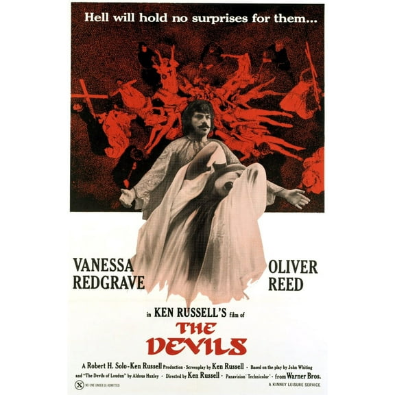 The Devils Oliver Reed (Back) Vanessa Redgrave (Front) 1971. Movie Poster Masterprint (11 x 17)