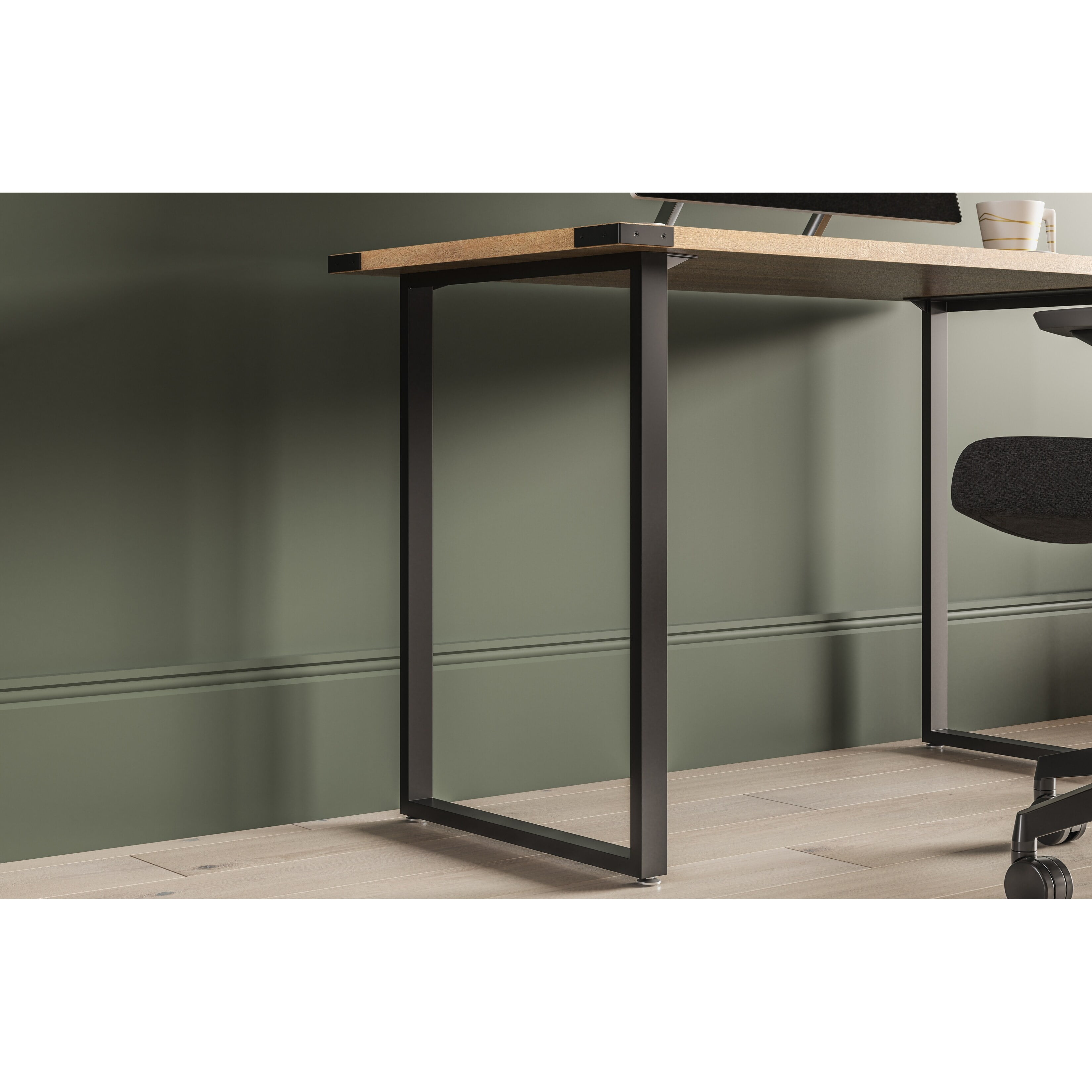 Safco Simple Desk, Computer Desk, Writing Table, Craft Table in White Ash, 30" High, Adult