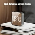 thumbnail image 6 of XYRSRUW Multifunctional Intelligent Digital Mirror Clock, Sleek LED Alarm Clock with Temperature Display, Stylish Electronic Desk Timepiece, Voice-Activated Night Light Clock for Home Décor(Black), 6 of 8