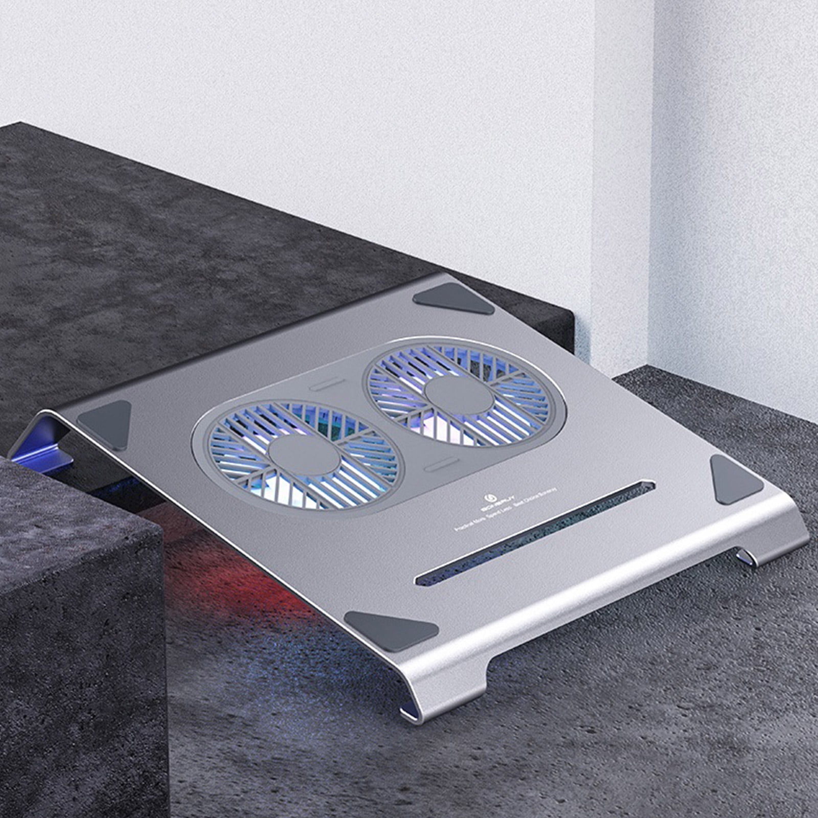 Boneruy Laptop Cooling Stand with Double Mute Notebook Bracket Tablets Pad Holder Aluminum Alloy Rack