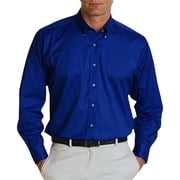 Van Heusen Men's Regular Fit Twill Solid Button Down Collar Dress Shirt , Corn Flower, 16.5-17 Neck 34-35 Sleeve, Large