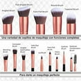 thumbnail image 2 of LAICAIW 14pc Professional Makeup Brush Set - Eyeshadow Brush Kit, Blush Applicator, 2 of 7