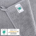 thumbnail image 6 of Jessy Home 4 Pack Oversized Bath Sheet Towels 700 GSM Ultra Soft Light Gray Bath Towel Set, 6 of 8