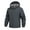 Gray, variant on Waterproof Men Winter Jacket Green Fleece Lined Hooded Windbreaker Thermal Full Zip Rain Jacket Coats for Man L