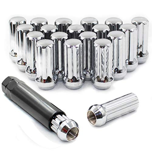 for Custom Finish Plain Chrome Bullet Nuts 1/4" -24 Thread Sold in Pairs 