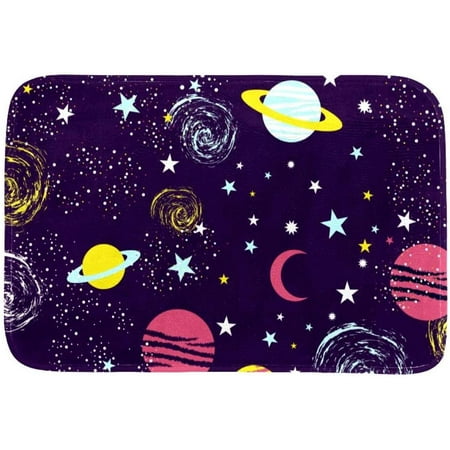 

Lovely Galaxy All Season Doormat Stain and Fade Resistant Low Profile Indoor Outdoor Door Mats Easy Clean Patio Entrance Mat 20x32 Inch