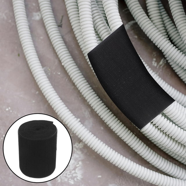 Hytrove Organizador De Cables Para Alfombra Negro Con De Gancho Y Bucle Ajustables