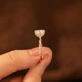 thumbnail image 4 of vylahjewellery Hidden Halo Moissanite Engagement Ring Wonderful Oval Shape Proposal Twist Band Vintage Vermeil Yellow Gold Wedding Anniversary Rings for Women, 4 of 5