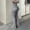 *Gray, variant on ClodeEU Women's High Waisted Flare Jeans ,Stretch Skinny Fit Denim Bell Bottom Jeans with Pockets Dark Blue,Womens Plus M