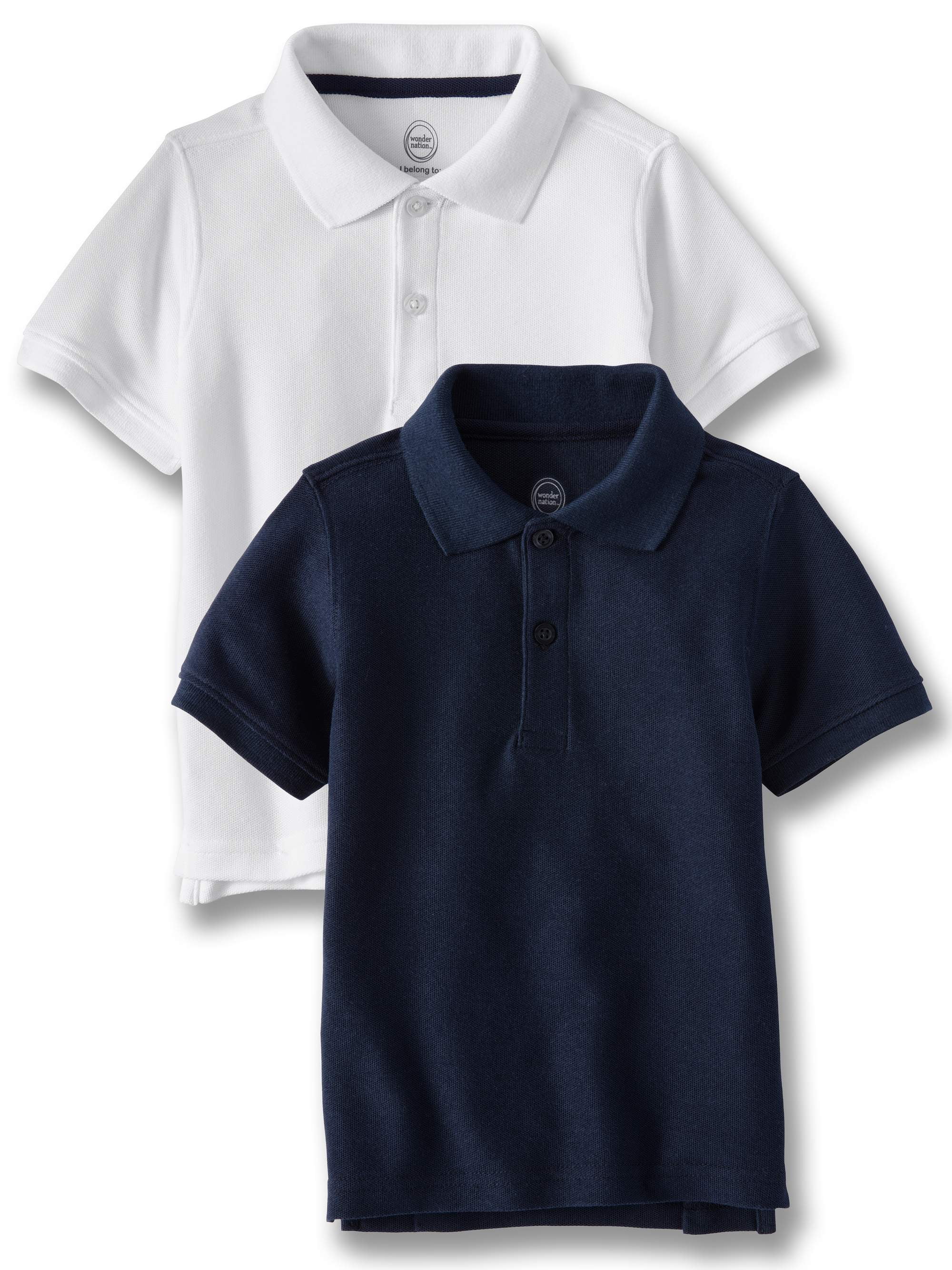 NEW /"WONDER NATION/" TODDLER BOYS SHORT SLEEVE TEE SHIRT WHITE//BLACK SIZE 4T