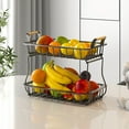 thumbnail image 2 of Organizer Basket Storing Rust-proof Practical Countertop Fruit Basket Bowl, 2 of 4