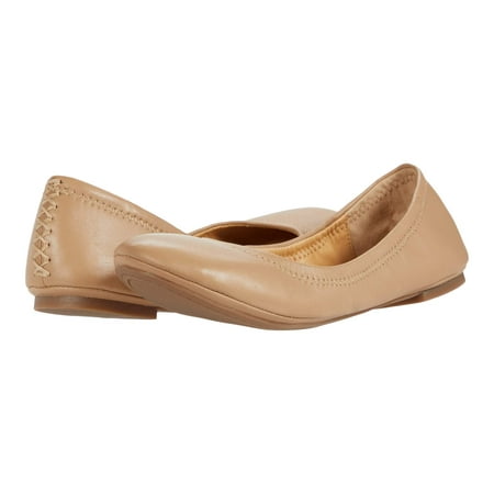 Lucky Brand Emmie Nude Suede Ballet Leather Flat Slip On Rounded Toe Shoes (6)