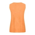 thumbnail image 6 of QWERTYU Red Tank Top Women Womens Plus Size Spring Clothes Button Down Women's Sleeveless Shirts Women's Tunics Plus Size Blouse Orange L, 6 of 6